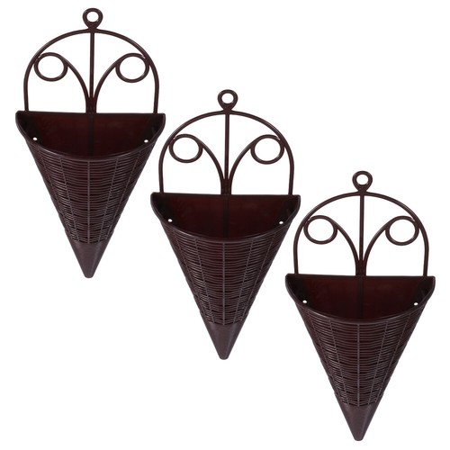 3Pcs Orchid Planter Woven Hanging Basket Wall Hanging Flower Baskets Plant
