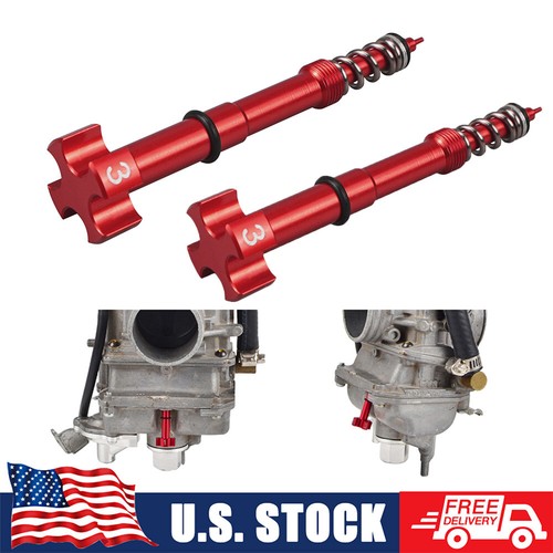 NICECNC 2PCS Air Fuel Mixture Screw FCR Carb For Honda CRF150 R RB 2007-2020 Red