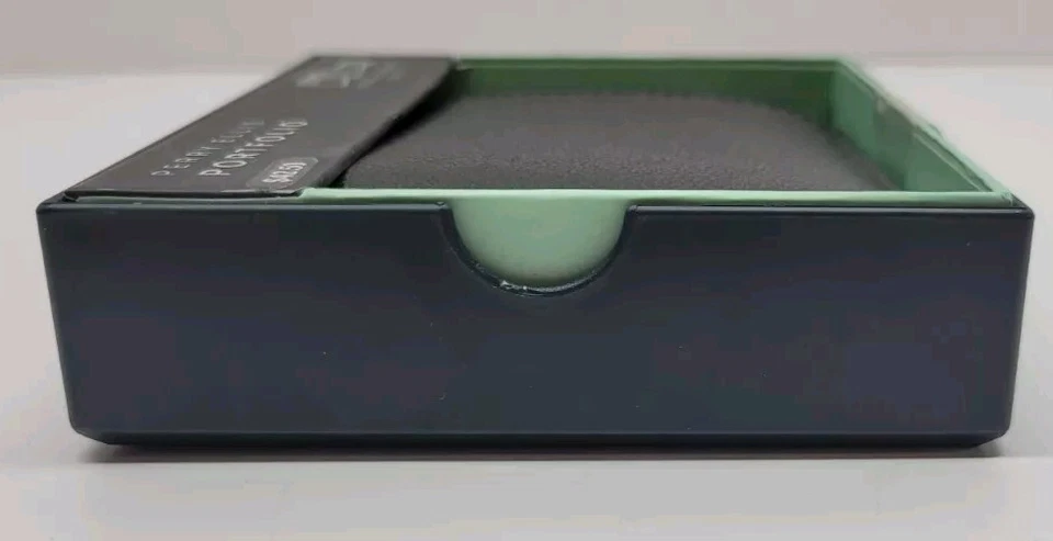 Cartera de cuero negra para hombre Perry Ellis Portfolio Foto 3 de 4