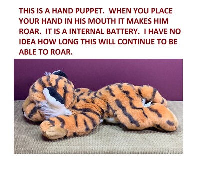 VINTAGE RUSS INT.  ROARING HAND PUPPET BENGAL TIGER PLUSH/STUFFED ANIMAL