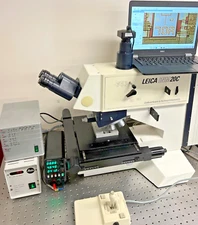 Leica INM 20C Confocal Nomarski DIC Microscope Scanning LUDL Stage 200mm
