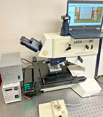 Leica INM 20 C Nipkow Confocal Nomarski DIC Microscope Scanning LUDL Stage 200mm