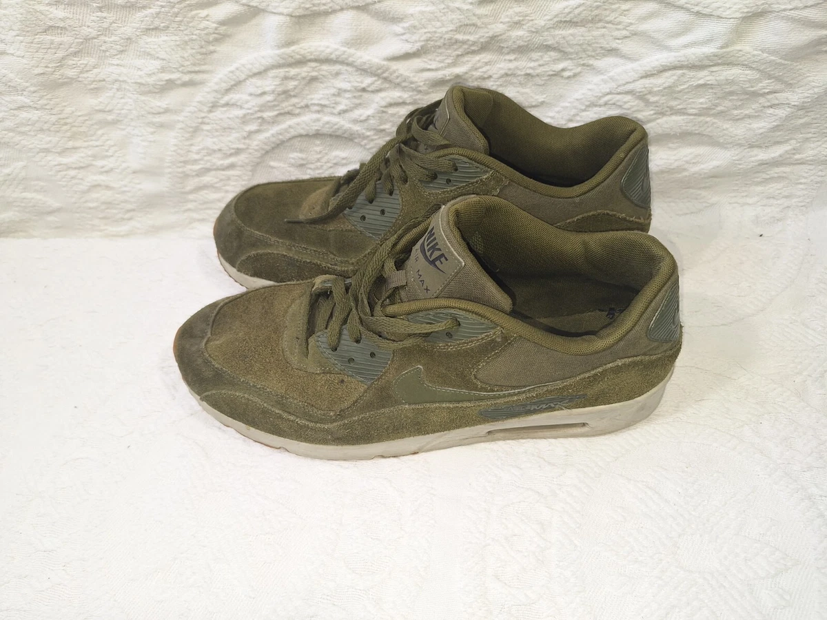 Nike Air Max 90 Ultra 2.0 Suede Leather Olive Canvas US Mens Size 12 924447 301