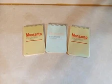 Vintage 1983 Monsanto Pocket Notebooks Lot Of 3 Perfect And Unused USA Very Rare