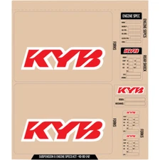 D'Cor Visuals Suspension KYB Decal Kit, Red | 40-80-142