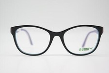 Puma PU 01480 Black Silver Multicolored Oval Glasses Frame New