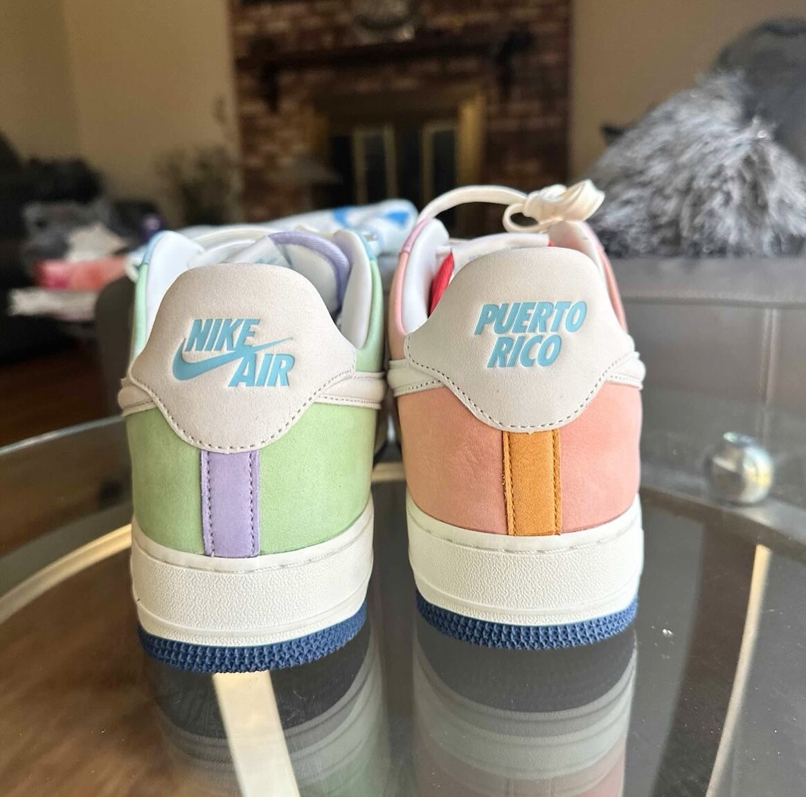 シューズ Nike Air Force 1 \"Puerto Rico\" 26.5 Air Force 1 Puerto Rican Day 'White and Sky Blue' (DQ9200