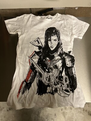Mass Effect BioWare Store Ladies FemShep Illustration Shirt - Rare Vintage Small