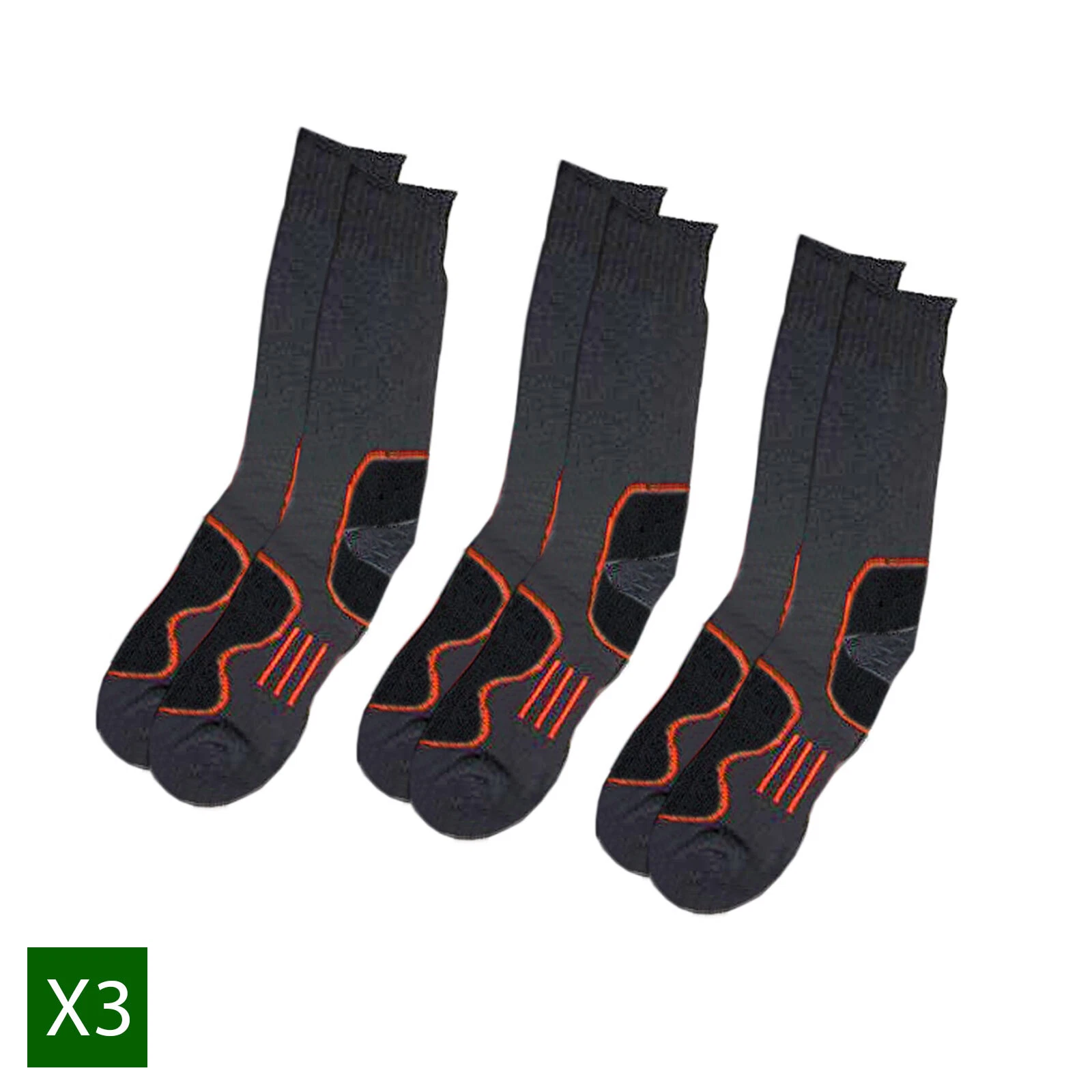 Bonds Explorer 3 Pairs Extreme Impact Crew Mens Thick Work Cotton Socks SZWO3W
Opens in a new window