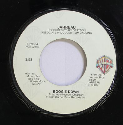 Soul Nm! 45 Jarreau - Boogie Down / Our Love On Warner Bros. Records Inc.