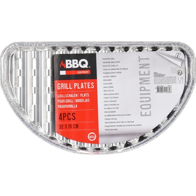 Koopman Grillschale 4er Set Grillpfanne Grillen Schale Alu Aluschalen