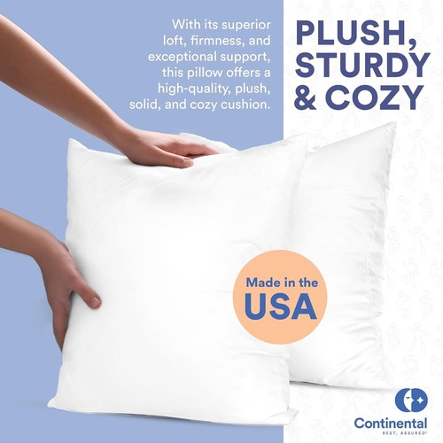 Continental Bedding Luxurious 100% Cotton Euro Throw Inserts - Picture 77 of 99