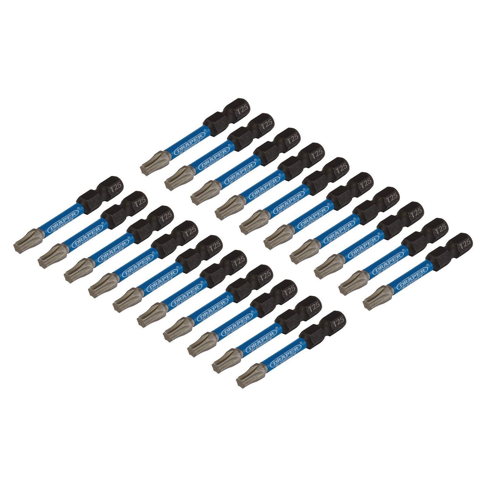 Draper Expert Impact Torx Screwdriver Bits T25 50mm Pack of 20 - Image 2