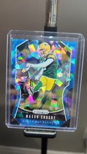 2019 panini prizm  mason  crosby   blue  cracked ice prizm  /99 #122