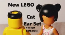 New LEGO Cat Ear Hat Fluffy and Sleek School & Fun Lot of 2 Black Cat Dress Up