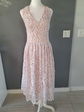 NWT Eliza J. for WHBM Sz 10/M Chic Timeless Fit & Flare Lace Dress OrPrice $220