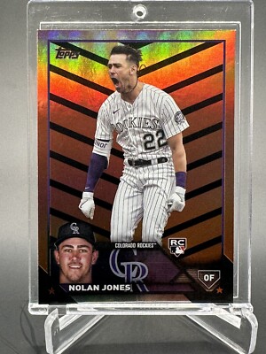 NOLAN JONES 2023 Topps Update HALLOWEEN BLACK & ORANGE FOIL RC #US85