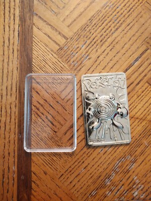 tadpole pokemon gold card 1999 Nintendo Tadpole POKEMON Gold Metal Trading Card w/ half case