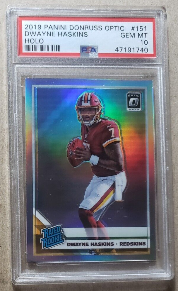 2019 Panini Donruss Optic Holo Silver Prizm Dwayne Haskins RC PSA 10 Redskins