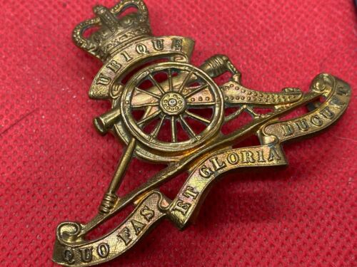 British Army Royal Artillery Brass Cap Badge - Picture 1 of 4