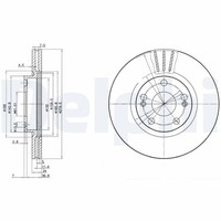 2X Bremsscheibe Delphi BG2697 FüR Espace Renault Laguna ScÉNic JA0 Safrane 1 3 2
