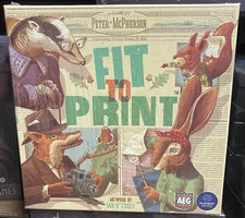 BRAND NEW Fit to Print Board Game Newspaper Flatout Games AEG Tile Laying