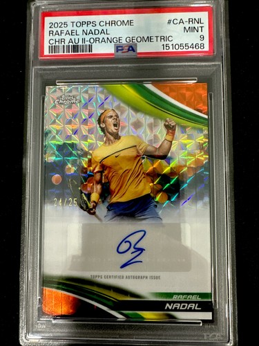 Rafael Nadal #CA-RNL 2025 Topps Chrome Sapphire Autograph card