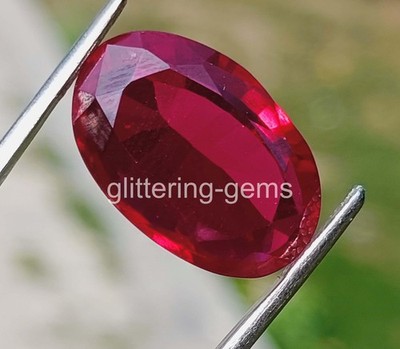 Gorgeous Quality 10 Ct Natural Red Ruby Oval Shape IGL Certified Gemstone 6FHO
