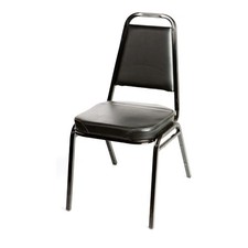 Oak Street Mfg SL2082BLK Black Stacking Chair