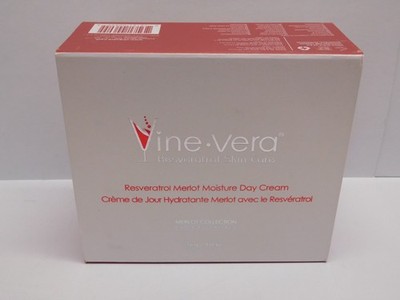 Vine-vera Merlot Moisture Day Cream Resveratrol Skin Care 1.83 oz - New