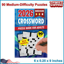 Medium Crossword Puzzle Book For Adults: 90 Puzzles – Fun and Focused Challenges