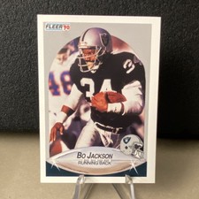 Fleer 1990 Bo Jackson #256 Oakland Raiders NFL Football Base Set Trading Card