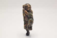 Edo Period Netsuke Chōkarō Sennin, Painted Hinoki Wood, Shūzan Style
