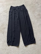 IC Collection By Connie K Women Size M Pants Wide Leg Pull On Stretch Black USA