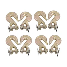 8 Pack G70 5/16" Clevis Grab Hooks Tow Chain Hook Flatbed Tie Down Truck Trailer
