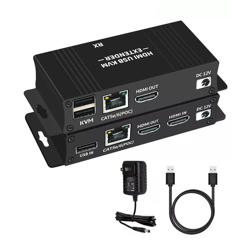 60M HDMI KVM Extender Splitter Over Ethernet Cat5e/6 HDMI USB RJ45 Extender - 第 1/16 張圖片