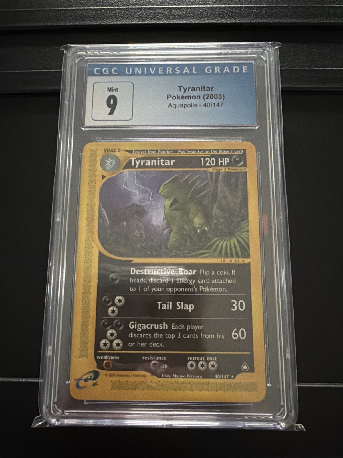 Tyranitar 040/147 Aquapolis Regular CGC 9