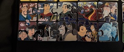 Mulan Character Connection Puzzle Pin Set  10 Pins LE 900 