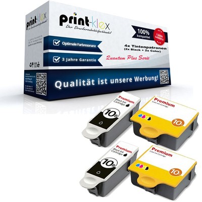 4x Premium Tintenpatronen für Kodak ESP-3 ESP-3250 Kodak 10 Black Color