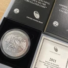 2011 P US Mint 5ozt .999 Silver BU ATB 25c Olympic w/ogp L24028