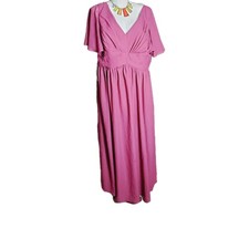 Lavetir Pink Maxi Dress Size 28 NWT 