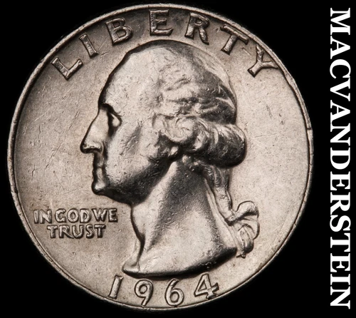 1964-D Washington Quarter- Silver- Scarce Better Date No Reserve #J3136