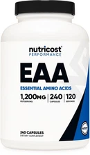 Nutricost EAA Capsules 1200mg, 120 Servings, 240 Capsules - Essential Amino Acid