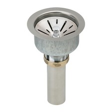 3-1/2" Drain with Satin Finish Type Stainless Steel Body Strainer Basket Rubber