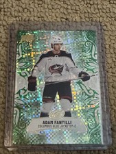 2024-25 UD Ice Base Emerald Green Parallel #52 Adam Fantilli