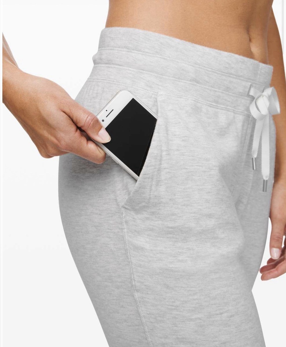 Lululemon Warm Down Jogger Heathered Core Ultra Light Grey Sz 4 View 2