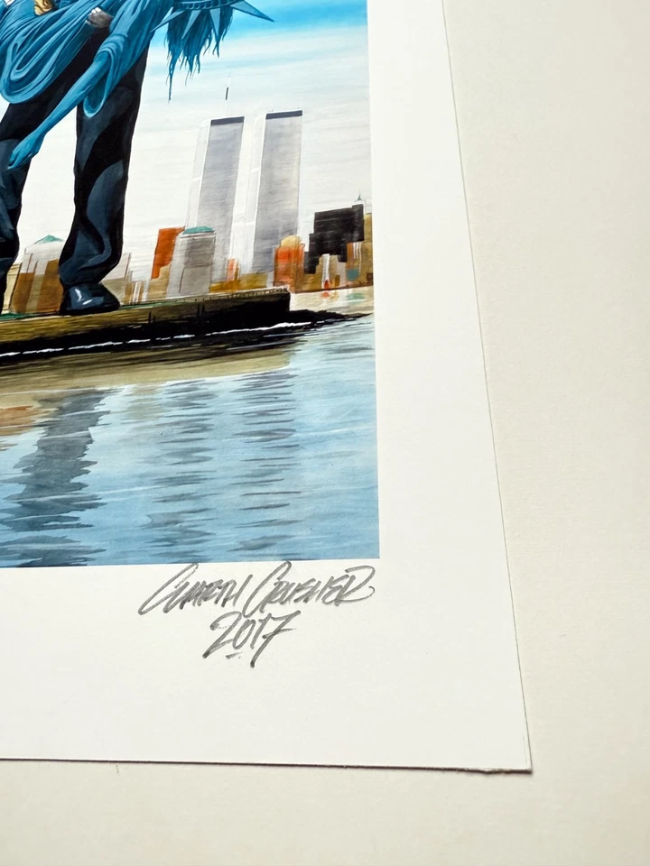 Earth Crusher Lady Liberty 售罄签名印刷版 Banksy Street Art 1XRUN — 第 2/4 张图片