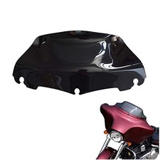 Black 9 inch Wave Windshield Windscreen for Harley Touring Electra Street