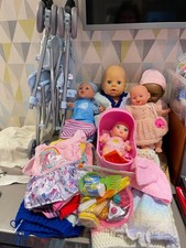 Baby Doll Bundle With Clothing, Blankets and Baby born Stroller
