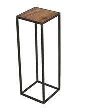 SPINDER DESIG Blumenhocker Metall Holz Schwarz JOHN  Blacksmith Pflanzen-Säule